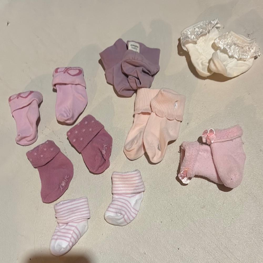 Assorted Newbron Baby Girl Socks